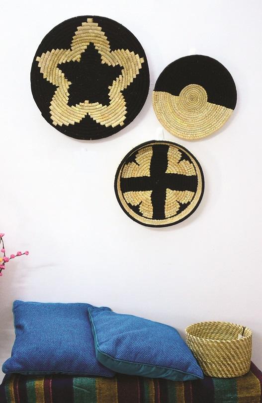 Monochrome Woven Wall Basket - Set of 3 - Home Decor | KalaGhar